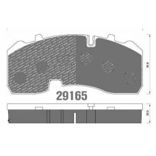 Placute frana axa BPW 29093, 29094, 29095, 29096, 29145, 29165, 29184, 29197, 29268, FCV1678